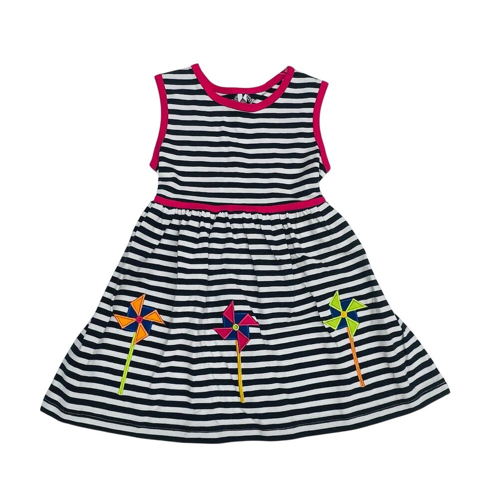 NWT Florence Eiseman Size 5 Stripe Knit Dress with Pinwheels